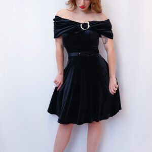 Elegantes Off-Shoulder-Kleid in Schwarz