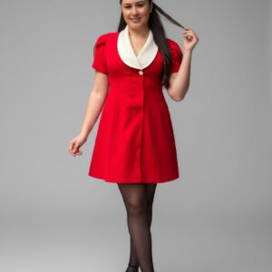 Elegantes A-Linien-Kleid in Rot
