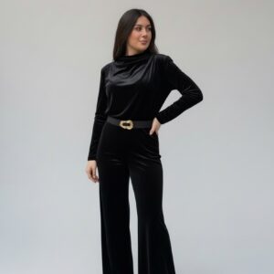 Schwarzer Statement Jumpsuit